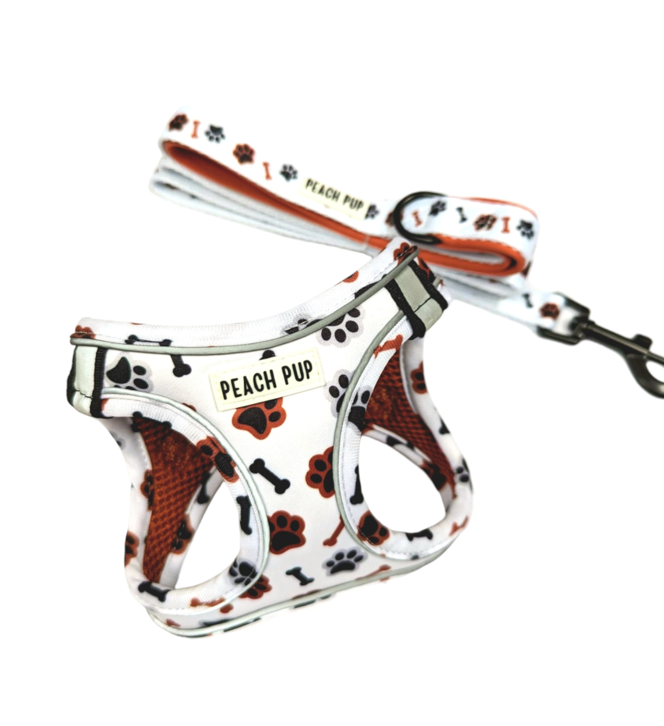 Paw Print Step in Harness and Lead Bundle for Small Dogs and Puppies